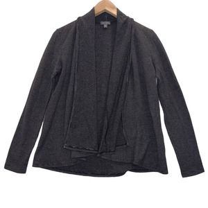 Lilla P Women's Gray Open Front Cardigan Sweater Lightweight Size S